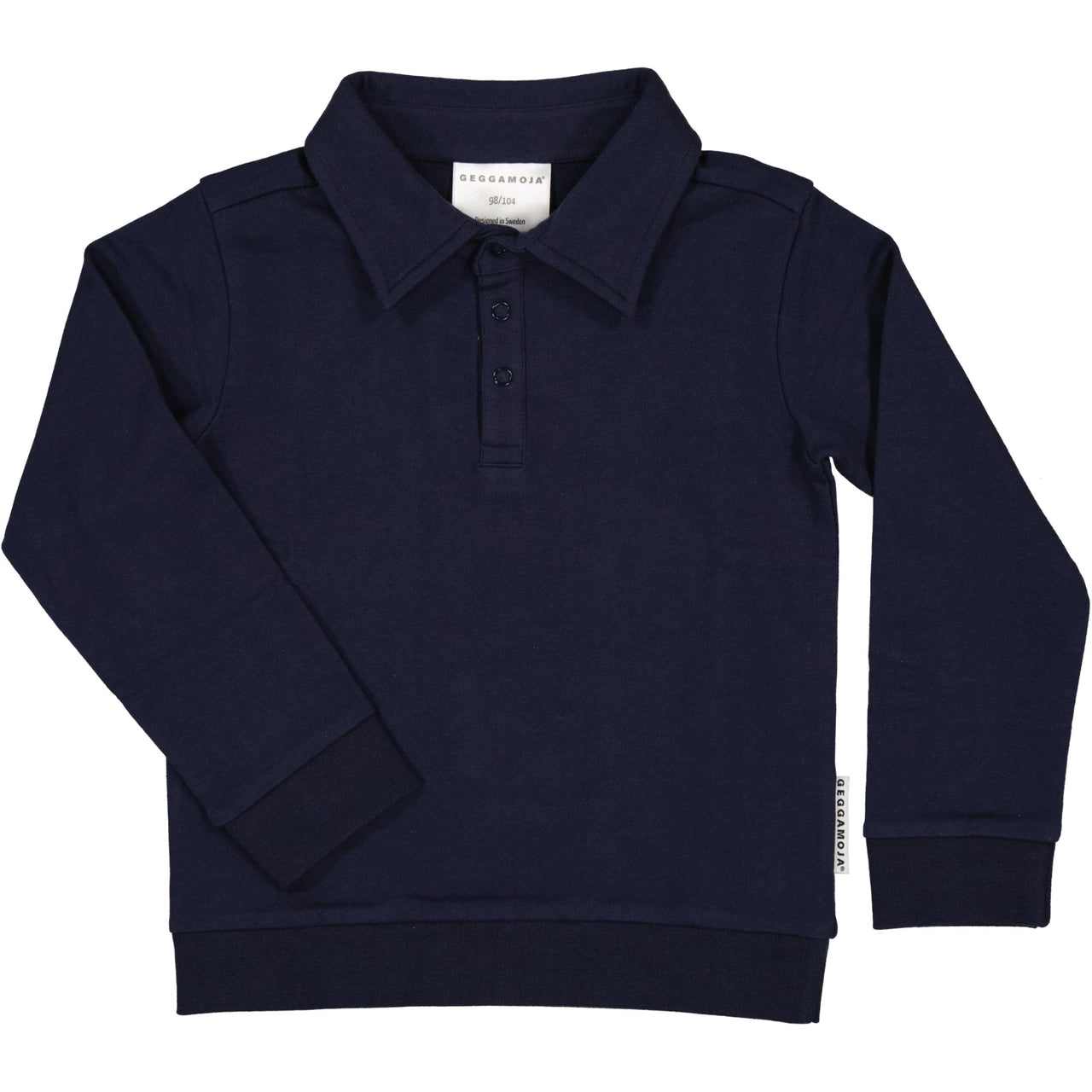 Geggamoja Sweater with collar - Navy Blue