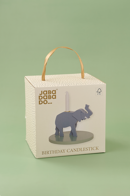 Mbajtëse qirinjsh në formë elefanti