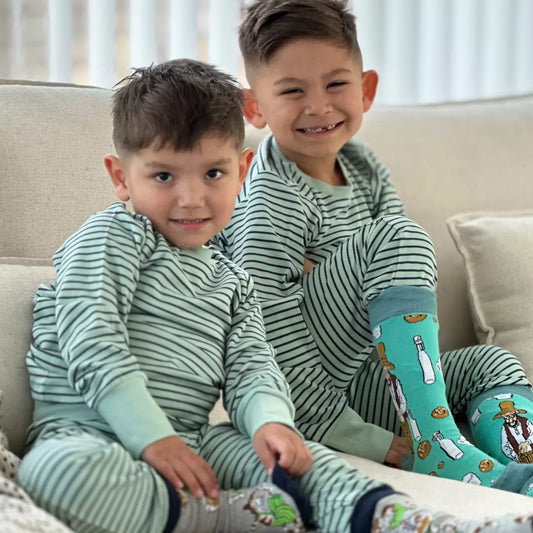 Two piece pyjamas - Green/Navy