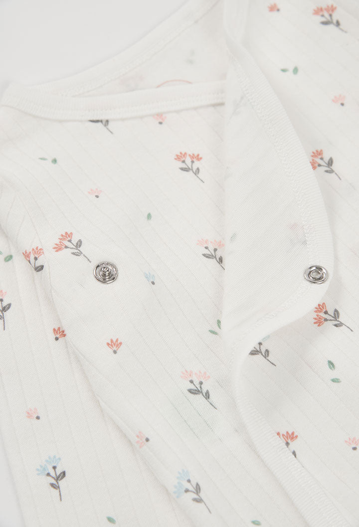 Set i bardhe me print floral me 4 pjese