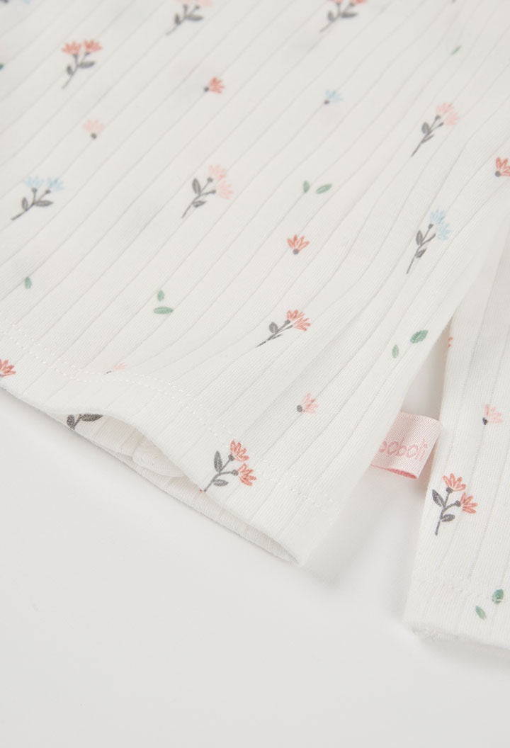 Set i bardhe me print floral me 4 pjese