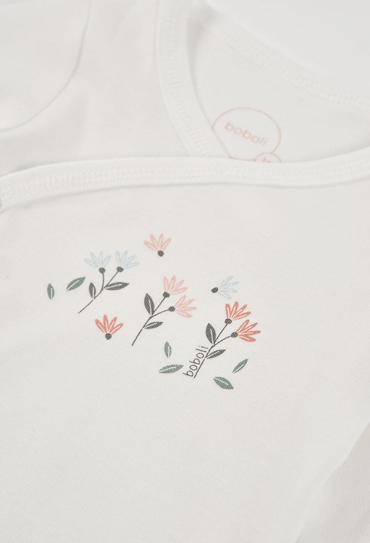 Set i bardhe me print floral me 4 pjese