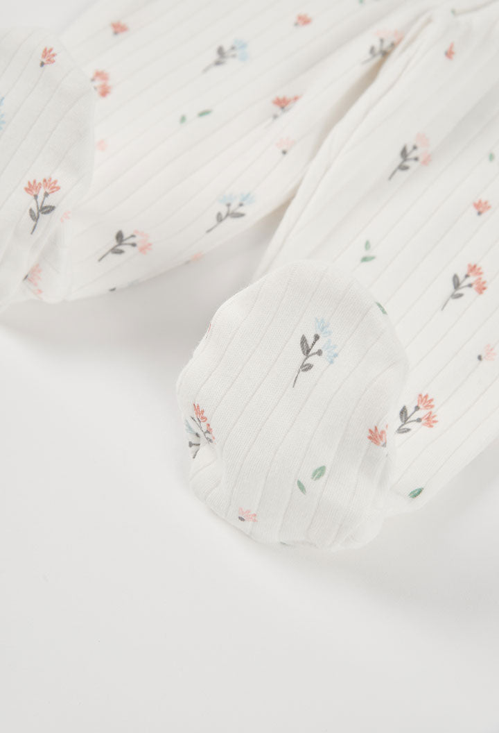 Set i bardhe me print floral me 4 pjese