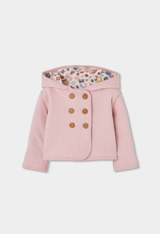 Xhaketë e Kthyeshme për Bebe me Kapuç – Floral/Rozë