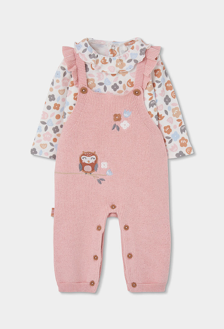 Set i Thurur për Bebe – Rozë me Detaje Florale