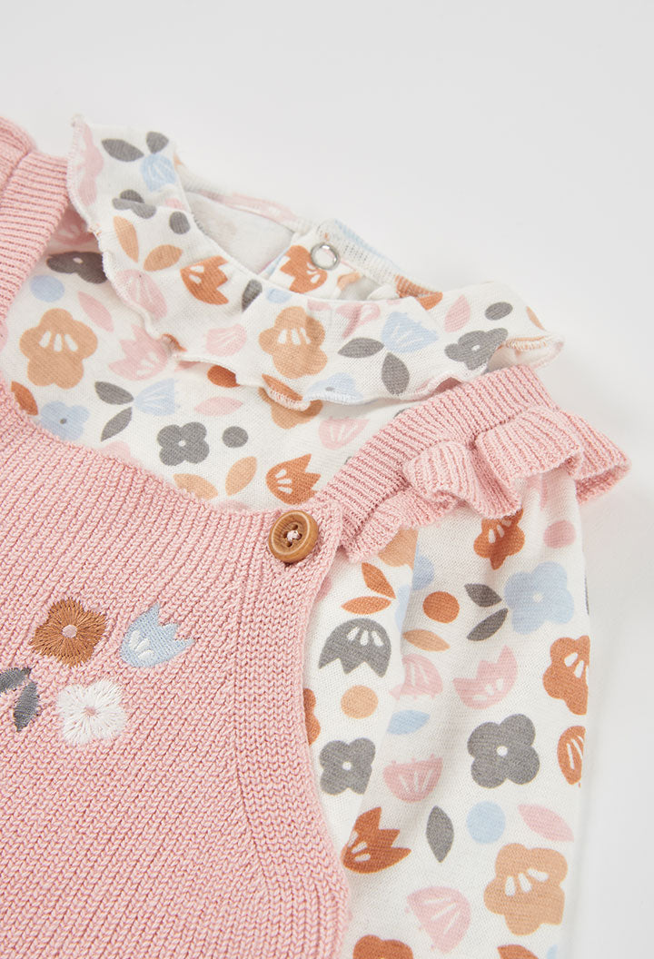 Set i Thurur për Bebe – Rozë me Detaje Florale