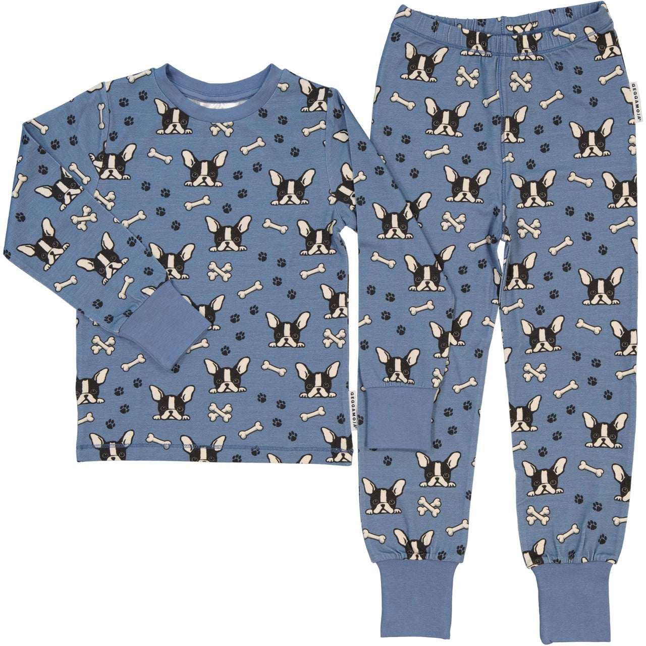 Bamboo two piece pyjamas - Blue Bulldog
