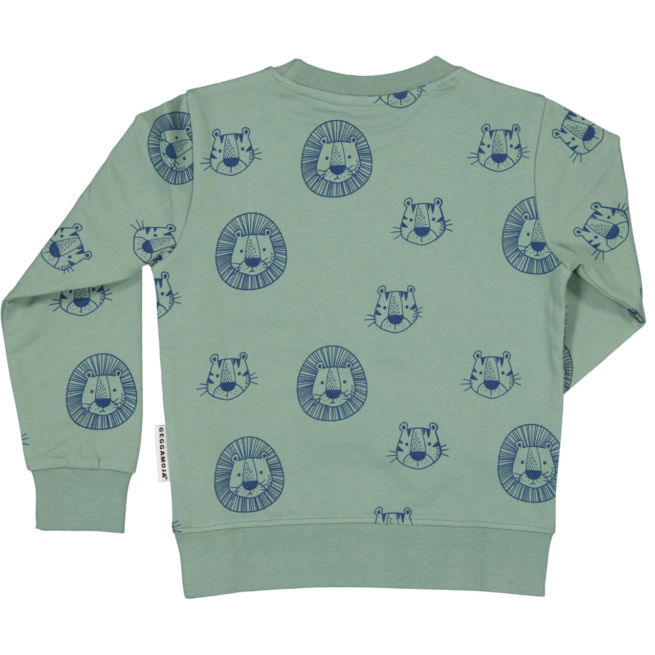 College Crew Neck Sweater -  Green Tiger