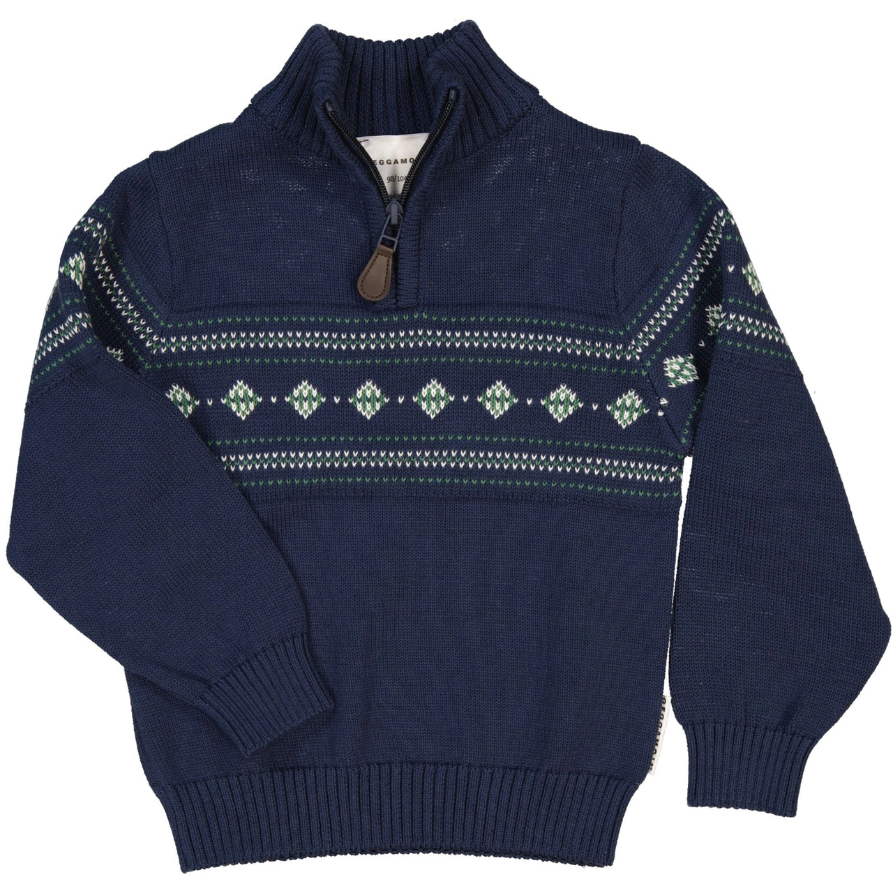 High neck sweater half zip - Navy