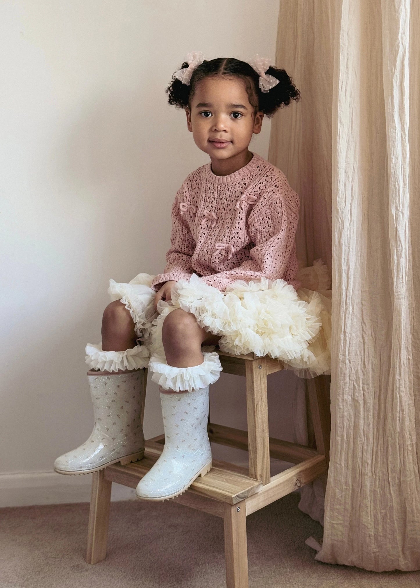 Wellies - Rain boots - Flower Buds - Glitter