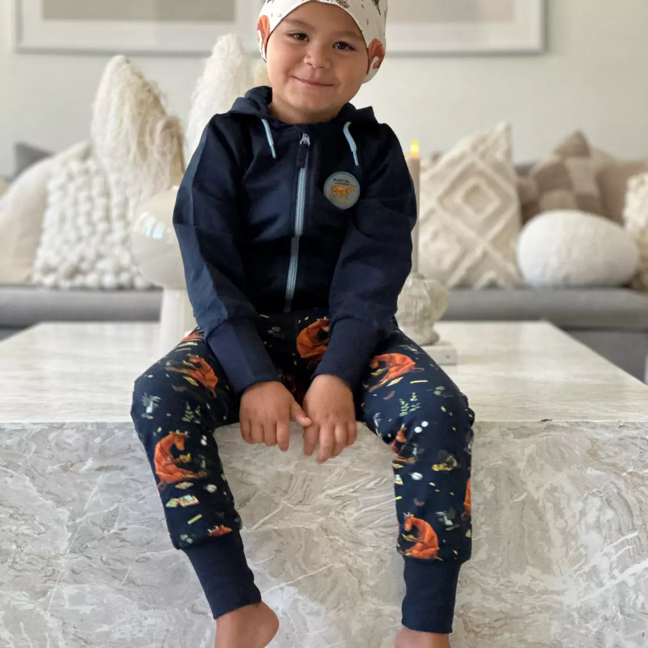 Mamma Mu College hoodie Navy Patch