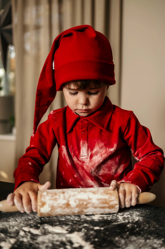 Sweaters with collar - Dark Red