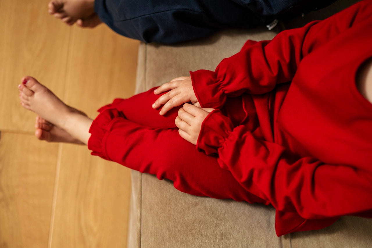 Sweater with leggings - Dark Red