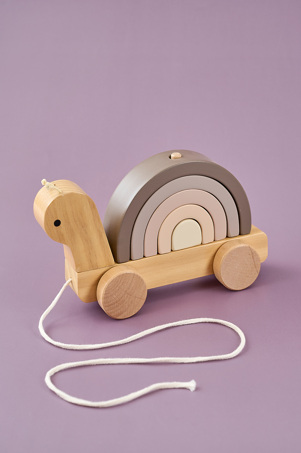 Kërmill tërheqës prej druri me ylber