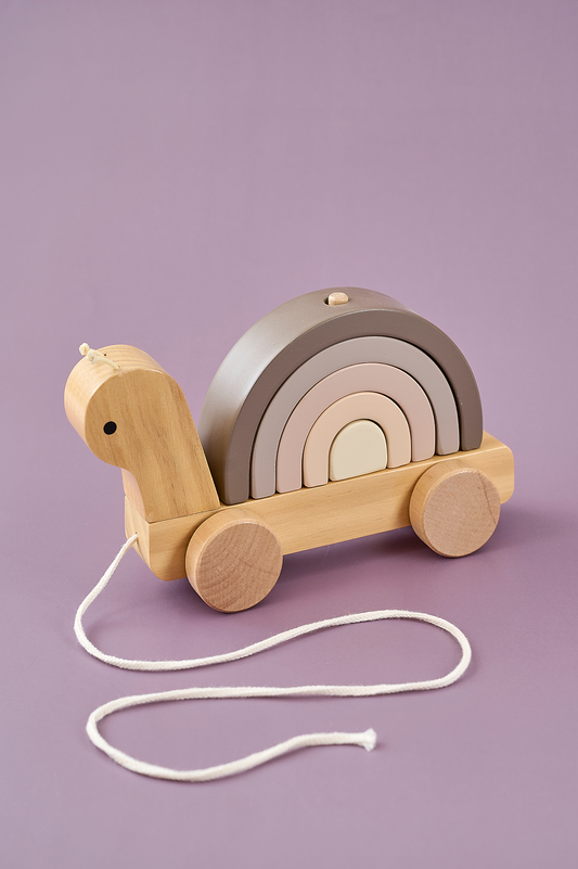 Kërmill tërheqës prej druri me ylber