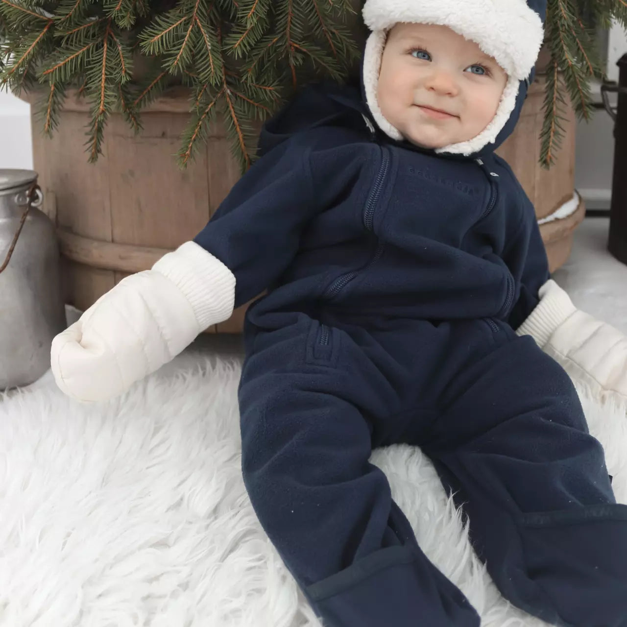 Wind fleece overall -  Navy