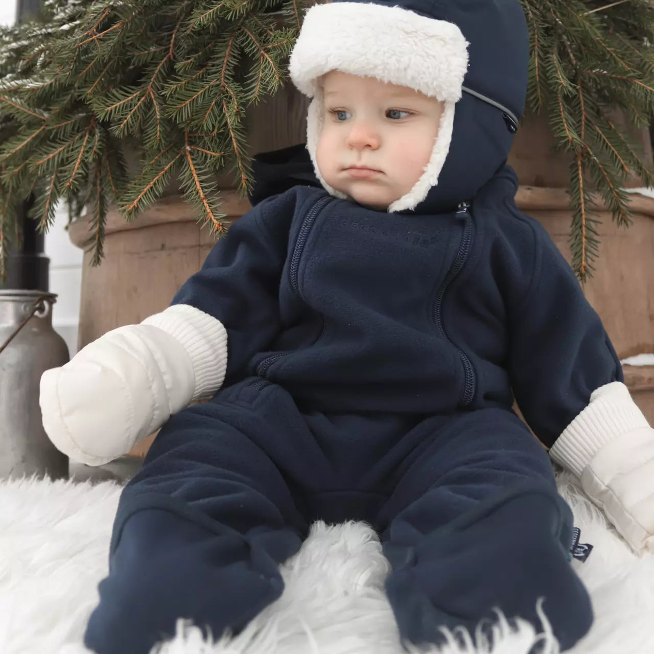 Wind fleece overall -  Navy