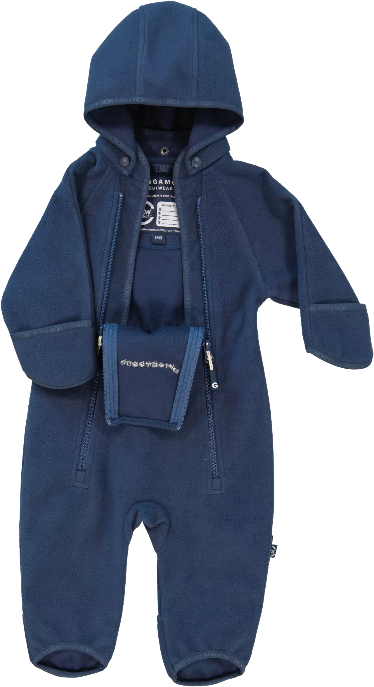 Wind fleece overall -  Navy