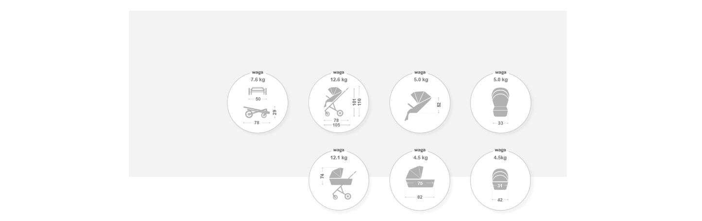 Karroce-MUUVO ONE Negro 2 ne 1 set